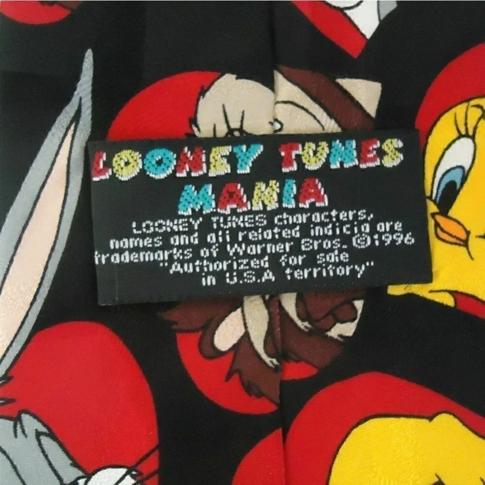 Vintage 1996 Looney Tunes  Neck Tie Warner Bros